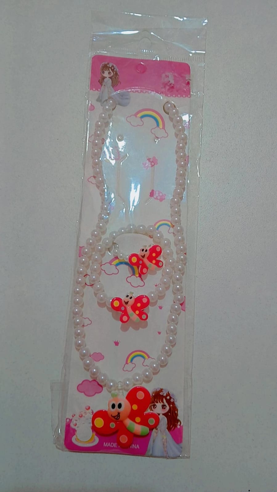 Kit Colar, Pulseira e Anel de Pérolas